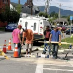 Concrete Work Shuts Down Street